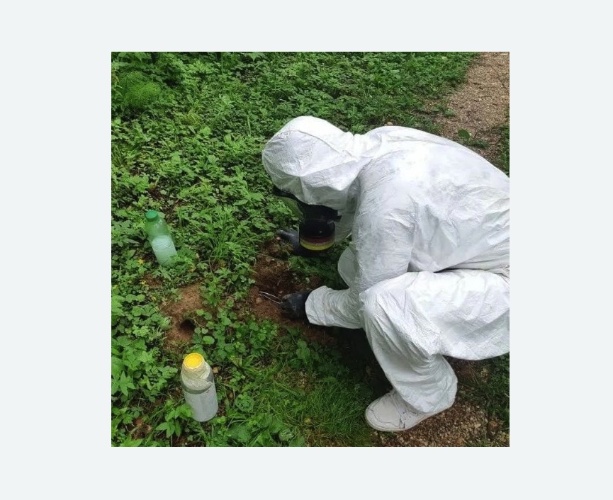 уничтожение кротов на участке Царицыно метро Москвы